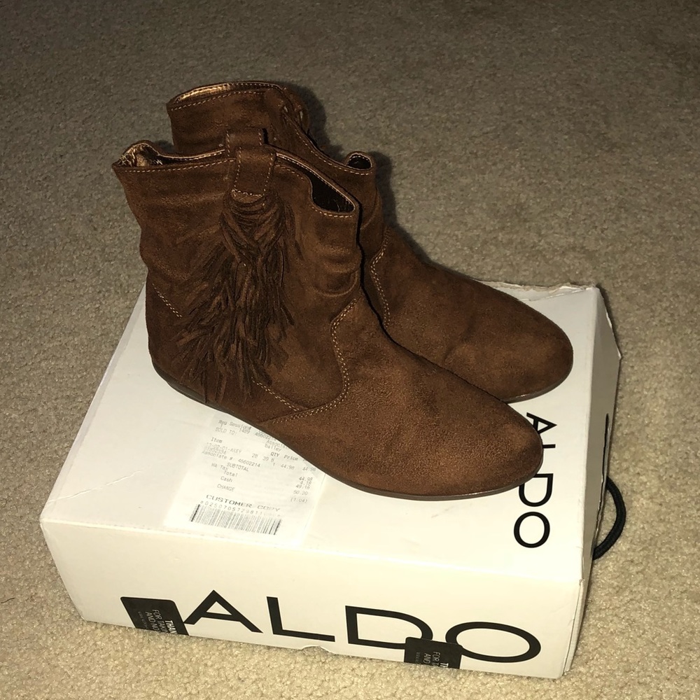 Aldo Fringe Ankle Boots